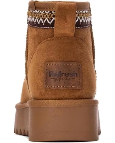REFRESH BotIn de mujer 176017 Camel MARRóN