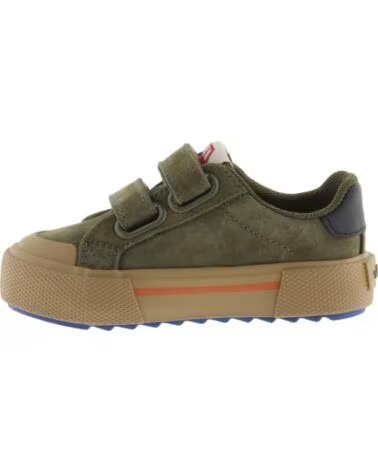 VICTORIA BASKETS ENFANT TRIBU BRIDES CROÛTE DE CUIR 1065201 KAKI