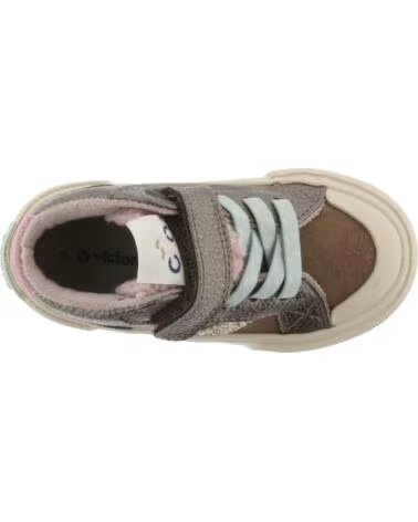 VICTORIA BASKETS MONTANTES POUR FILLE TRIBU BRIDE ET ÉLASTIQUE MÉTALLISÉ 1065203 MARRON