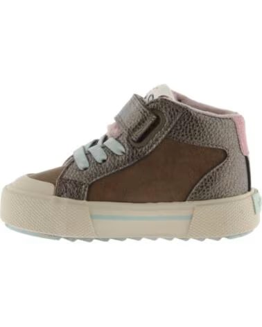 VICTORIA BASKETS MONTANTES POUR FILLE TRIBU BRIDE ET ÉLASTIQUE MÉTALLISÉ 1065203 MARRON