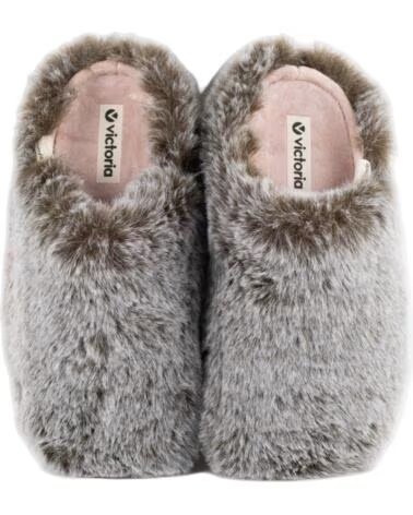VICTORIA OFFENE HAUSSCHUHE NORTE PELO 1081125 KAKI