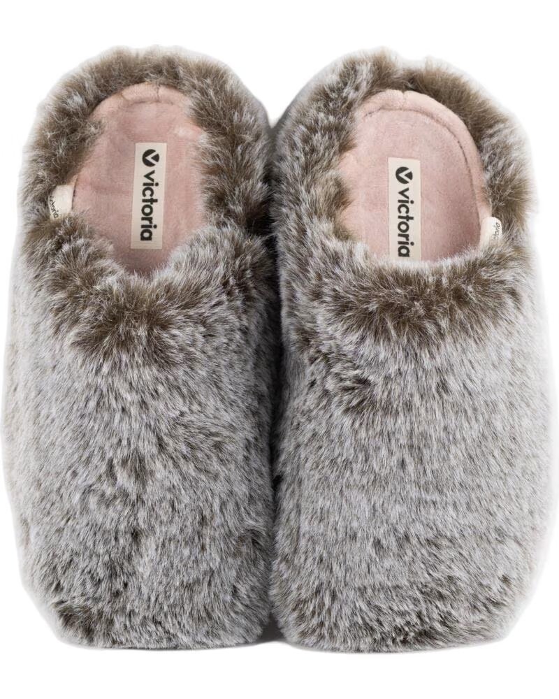 VICTORIA OFFENE HAUSSCHUHE NORTE PELO 1081125 KAKI