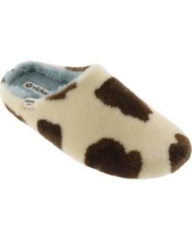 VICTORIA PANTOUFLES NORTE POIL DE VACHE 1081127 BEIGE