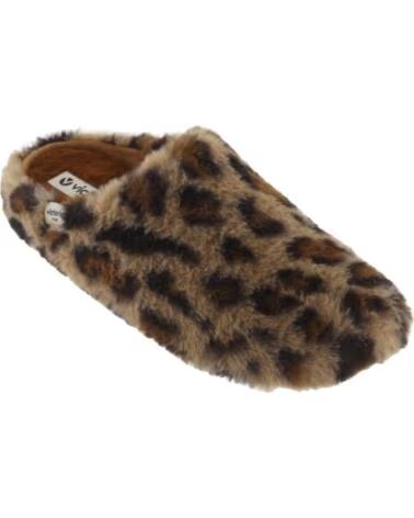 VICTORIA CHINELOS DE CASA PARA MULHER NORTE ANIMAL PRINT 1081126 CAMELO CAMEL