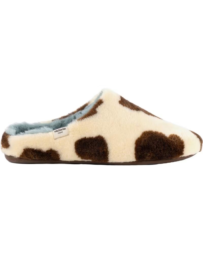 VICTORIA PANTOUFLES NORTE POIL DE VACHE 1081127 BEIGE