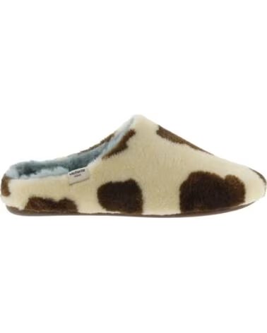 VICTORIA PANTOUFLES NORTE POIL DE VACHE 1081127 BEIGE