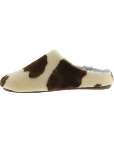 VICTORIA PANTOUFLES NORTE POIL DE VACHE 1081127 BEIGE