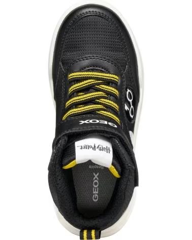 ZAPATILLAS ALTAS CON LUCES LED GEOX J56MCD 054FU J BUZZERLIGHT HARRY POTTER C0048 BLACK-RED