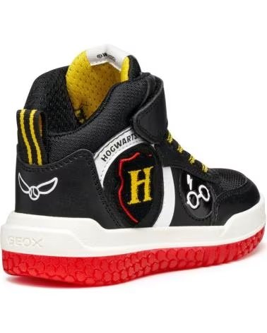 ZAPATILLAS ALTAS CON LUCES LED GEOX J56MCD 054FU J BUZZERLIGHT HARRY POTTER C0048 BLACK-RED
