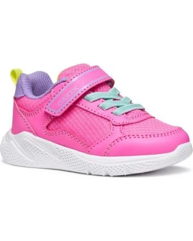 GEOX B564TB SPRINTYE ZAPATILLAS INFANTIL FLUO FUCHSIA-LILA C8L8E FUCHSIA-DK LILA