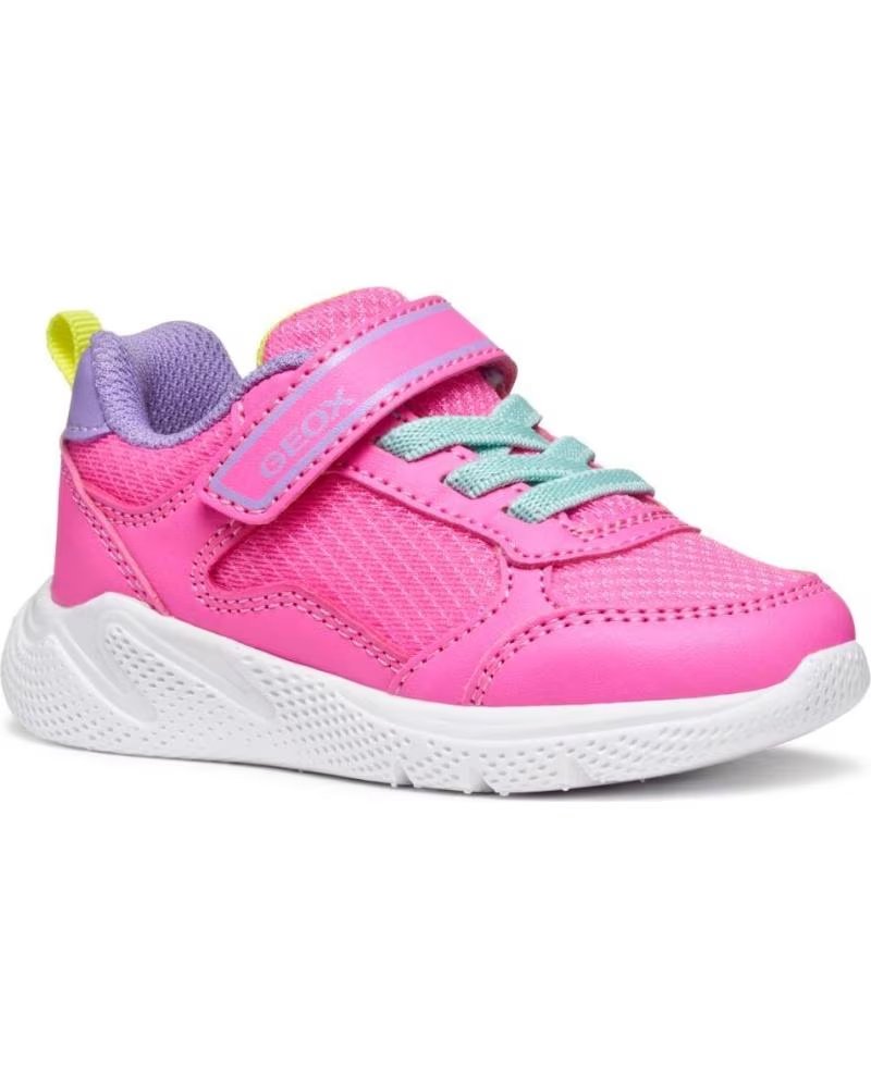 GEOX B564TB SPRINTYE ZAPATILLAS INFANTIL FLUO FUCHSIA-LILA C8L8E FUCHSIA-DK LILA