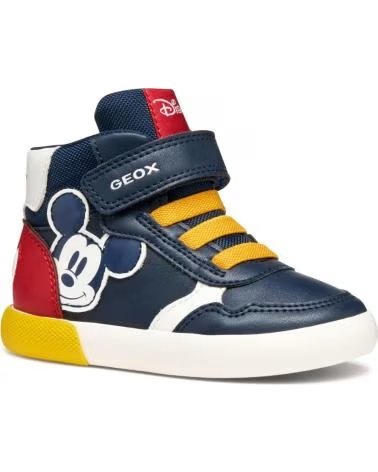 GEOX B GISLI B561NB 000BC C0735 KINDER SNEAKER HOCH MICKEY MOUSE MARINEBLAU NAVY-RED