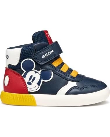 GEOX B GISLI B561NB 000BC C0735 KINDER SNEAKER HOCH MICKEY MOUSE MARINEBLAU NAVY-RED