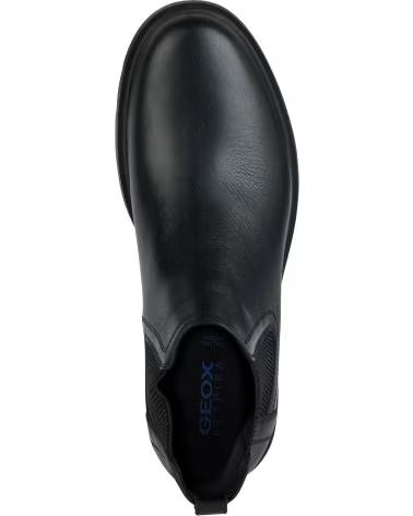 STIVALETTI CHELSEA GEOX U SPHERICA EC1 IN PELLE NERA U36D1C 00046 C9999 BLACK