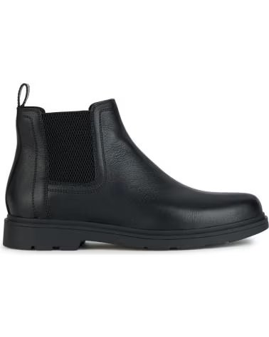STIVALETTI CHELSEA GEOX U SPHERICA EC1 IN PELLE NERA U36D1C 00046 C9999 BLACK