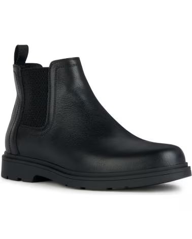 STIVALETTI CHELSEA GEOX U SPHERICA EC1 IN PELLE NERA U36D1C 00046 C9999 BLACK