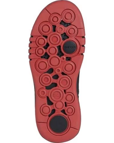 GEOX J04CYA 0CL11 J AERANTER ABX WASSERDICHTE STIEFELETTEN BLACK-DK RED C0260