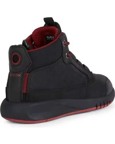 GEOX J04CYA 0CL11 J AERANTER ABX WASSERDICHTE STIEFELETTEN BLACK-DK RED C0260