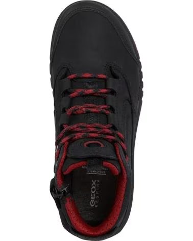 GEOX J04CYA 0CL11 J AERANTER ABX WASSERDICHTE STIEFELETTEN BLACK-DK RED C0260