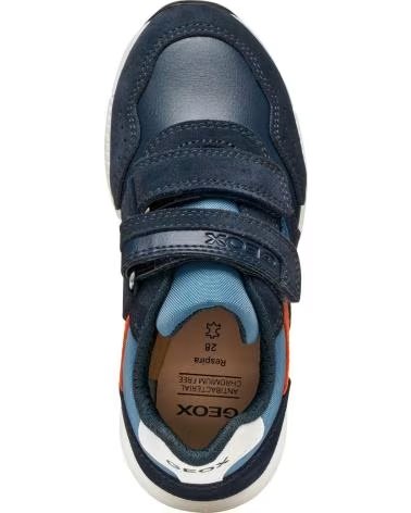 SAPATILHAS INFANTIS GEOX J ALBEN NAVY-ORANGE C0659