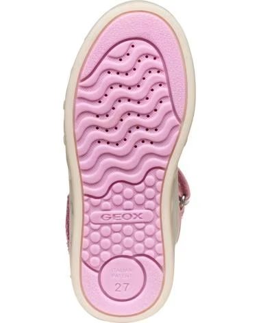 GEOX J SKYLIN KINDER-SNEAKER HOCH MIT LED-LICHTERN UND LOTSO-DESIGN C8F1M DK PINK-LT IVORY