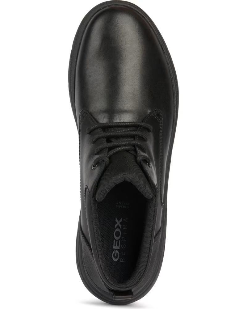 GEOX U PORTELLO U36E1B BOTTINES EN CUIR NOIRES C9999 BLACK
