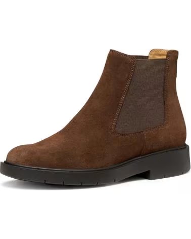 GEOX SPHERICA EC1 CHELSEA BOOTS AUS BRAUNEM LEDER C6006 DK BROWN