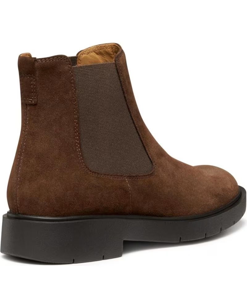 GEOX SPHERICA EC1 CHELSEA BOOTS AUS BRAUNEM LEDER C6006 DK BROWN