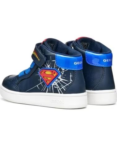 ZAPATILLAS ALTAS INFANTILES GEOX B565LB ECLYPER SUPERMAN AZUL MARINO C4226 NAVY-ROYAL