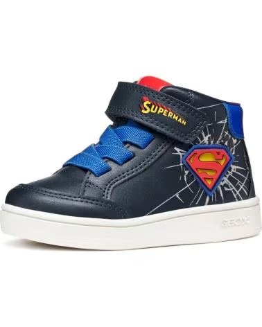 ZAPATILLAS ALTAS INFANTILES GEOX B565LB ECLYPER SUPERMAN AZUL MARINO C4226 NAVY-ROYAL