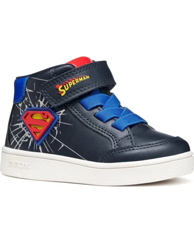 ZAPATILLAS ALTAS INFANTILES GEOX B565LB ECLYPER SUPERMAN AZUL MARINO C4226 NAVY-ROYAL