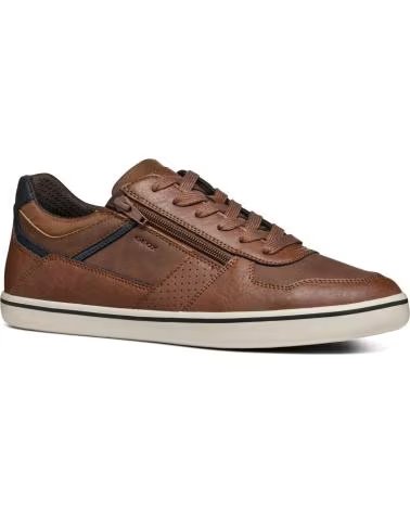 GEOX U ELVER ZAPATILLAS DE PIEL COGNAC U45BCA 0PTEK C6001