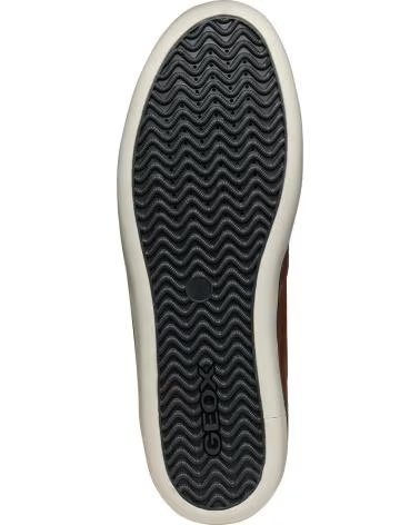 GEOX U ELVER ZAPATILLAS DE PIEL COGNAC U45BCA 0PTEK C6001