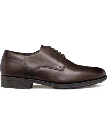 GEOX U46H8A 00039 U WALK PLEASURE F C6009 COFFEE HERREN SCHNÜRSCHUHE AUS LEDER