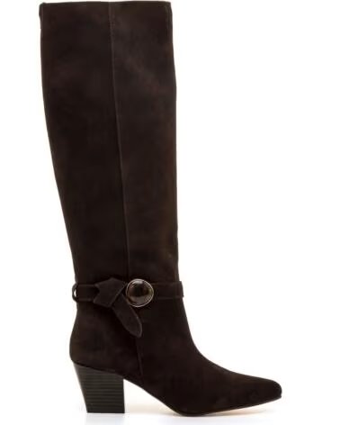 MTNG 55997 BOTAS ALTAS DE ANTE MARRÓN PARA MUJER