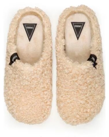 VERBENAS Zapatillas De Casa York Curly-Beig en beige para mujer BEIGE