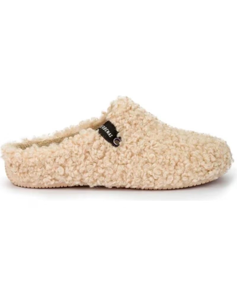VERBENAS Zapatillas De Casa York Curly-Beig en beige para mujer BEIGE