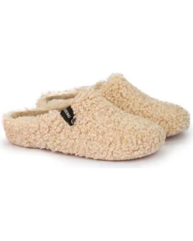 VERBENAS Zapatillas De Casa York Curly-Beig en beige para mujer BEIGE