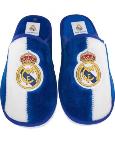 SEVILLAS KINDERHAUSSCHUH REAL MADRID AUS BAUMWOLLE MIT RUTSCHFESTER EVA-SOHLE BLAU AZUL