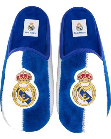 SEVILLAS CHINELO INFANTIL REAL MADRID DE ALGODÃO COM SOLA DE BORRACHA ANTIDERRAPANTE AZUL