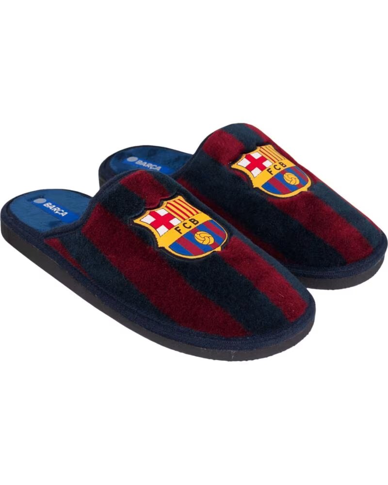 SEVILLAS PANTOFOLA PER BAMBINI FC BARCELONA IN COTONE CON SUOLA EVA ANTISCIVOLO AZUL