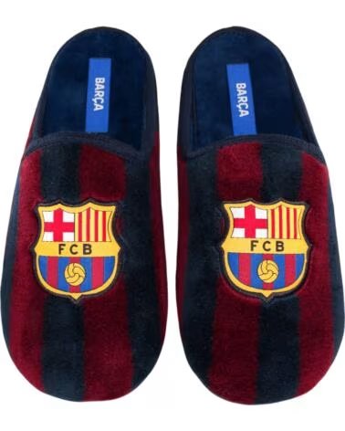 SEVILLAS PANTUFLA INFANTIL FC BARCELONA DE ALGODON CON SUELA GOMA ANTIDESLIZANTE AZUL