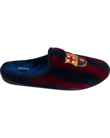 SEVILLAS PANTUFLA INFANTIL FC BARCELONA DE ALGODON CON SUELA GOMA ANTIDESLIZANTE AZUL
