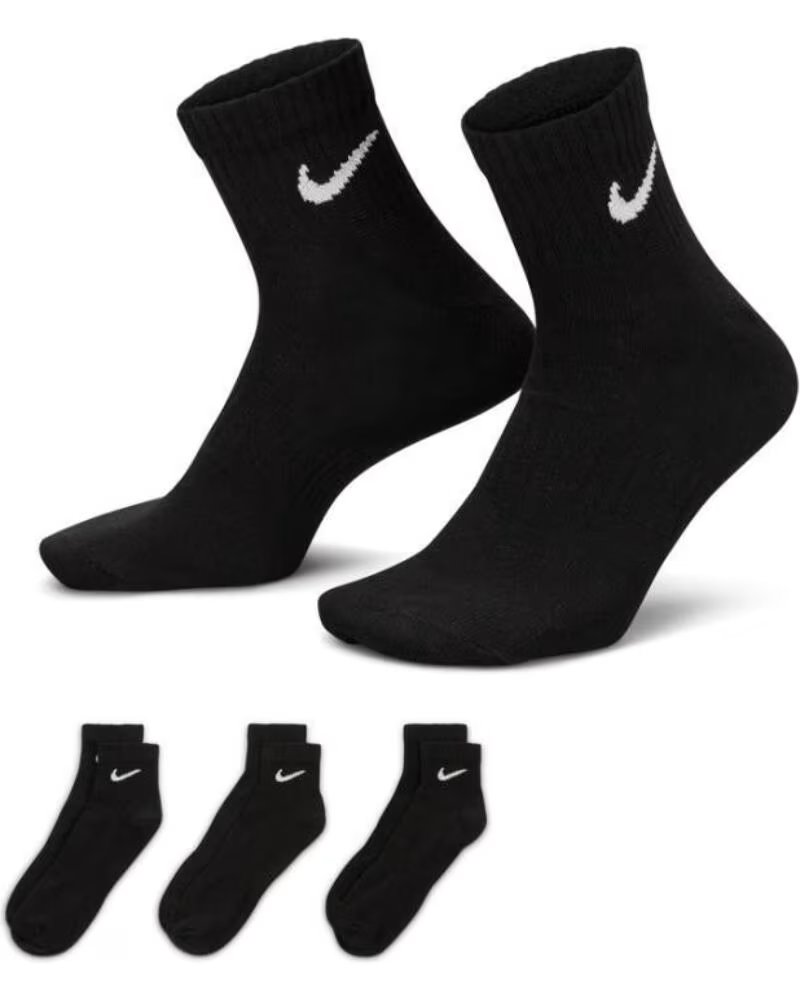 NIKE MEIAS EVERYDAY LTWT ANKLE P-3 PRETO SX7677-010 NEGRO