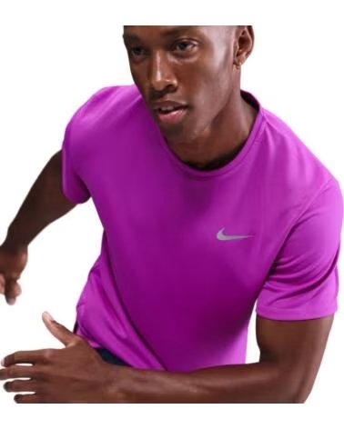 NIKE MAGLIETTA MILER SS UOMO FUCSIA DV9315-551