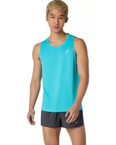 ASICS Top Core Singlet en azul para hombre ENERGY AQUA