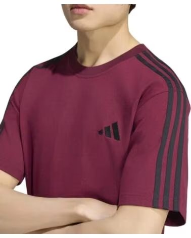 ADIDAS T-SHIRT ESSENTIALS 3 BORDEAUX UOMO KY4120