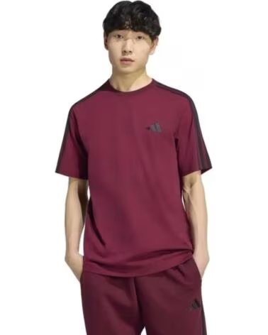 ADIDAS T-SHIRT ESSENTIALS 3 BORDEAUX UOMO KY4120
