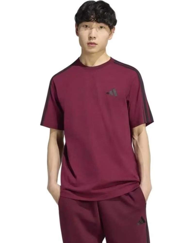 ADIDAS T-SHIRT ESSENTIALS 3 BORDEAUX UOMO KY4120