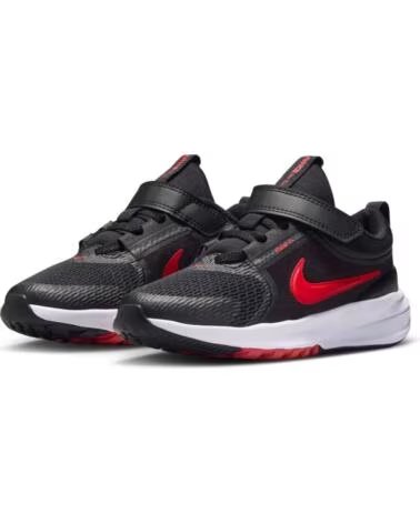 NIKE TÊNIS STAR RUNNER 5 PS BLACK-UNIVERSITY RED HF7005-014